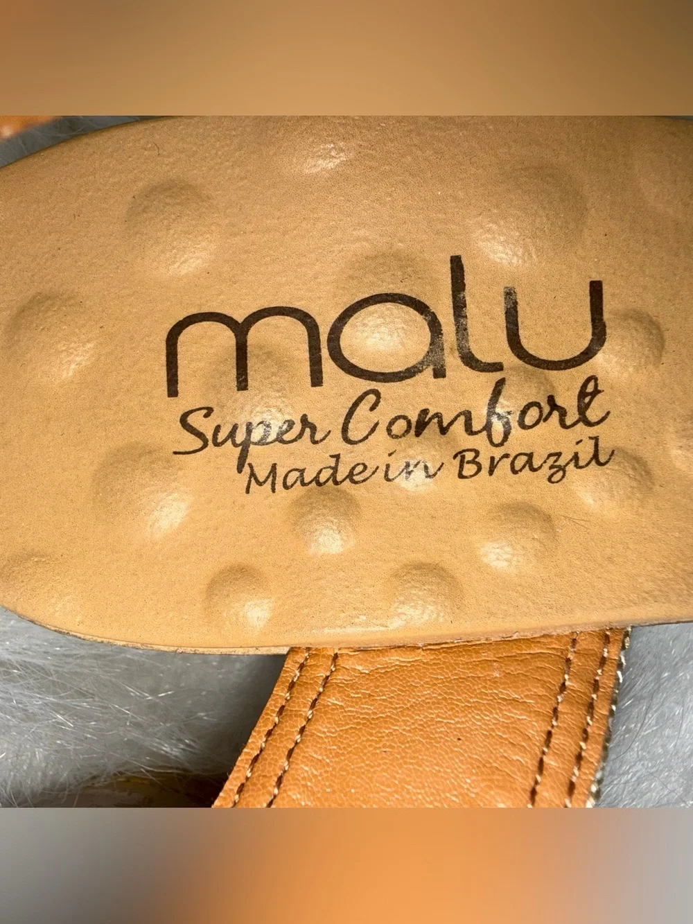 Malu Super Comfort Navy Wedge Sandals Made in Brazil – Women’s 7 NWOT